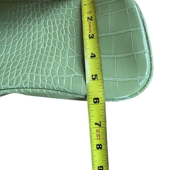 JW PEI Eva Shoulder Handbag Sage Green Croc Bag Purse Small Handbag NWT - Picture 6 of 8